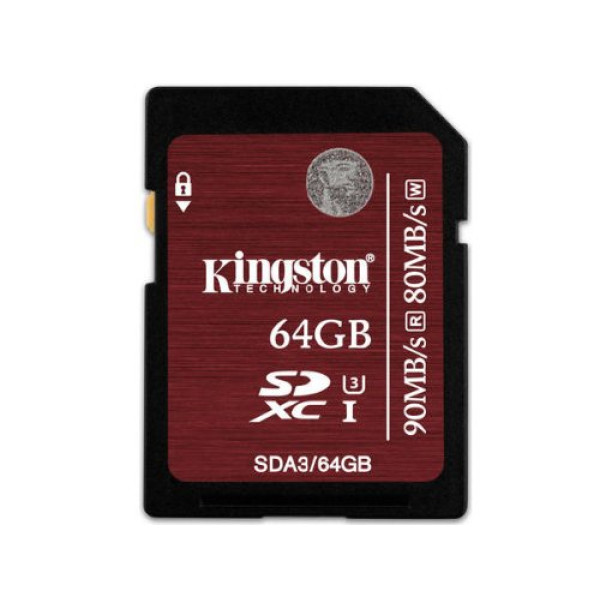 Карта пам'яті Kingston 4K SDXC 64GB Class10 UHS-I U3 R90/W80MB/s